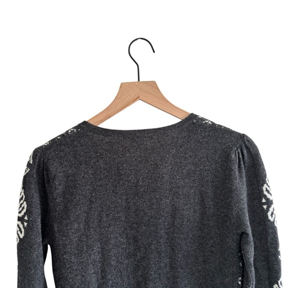 Sundance Anya Nordic Fair Isle Wool Blend Sweater Cardigan Full Zip Size Small - Picture 10 of 16